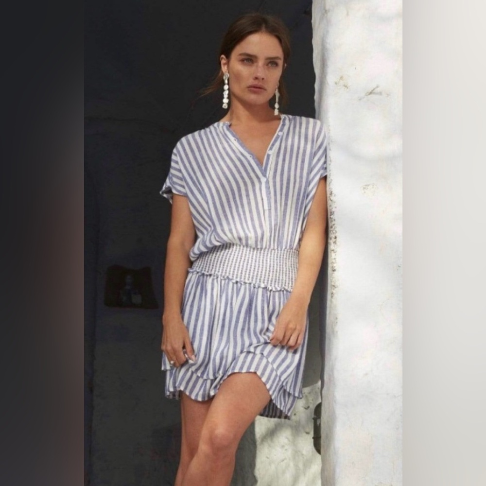 Rails Angelina Boracay Blue & White Striped Dress, size Medium
